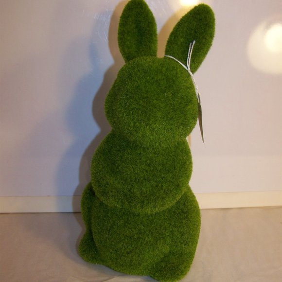 Unknown Other - Green Fuzzy Bunny Easter Decor NWOT